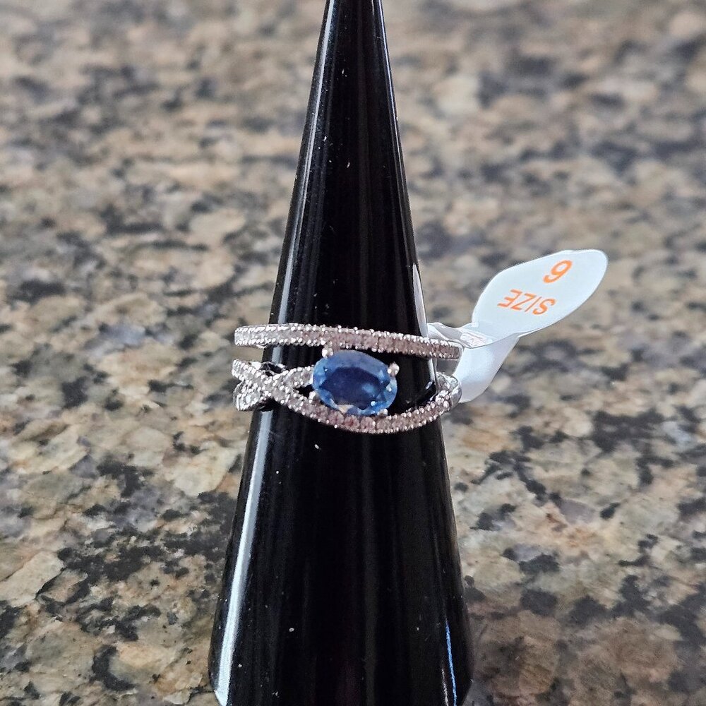 Bomb Party RBP8240 "It's Simply a Moment" Blue Chalcedony Sz 6